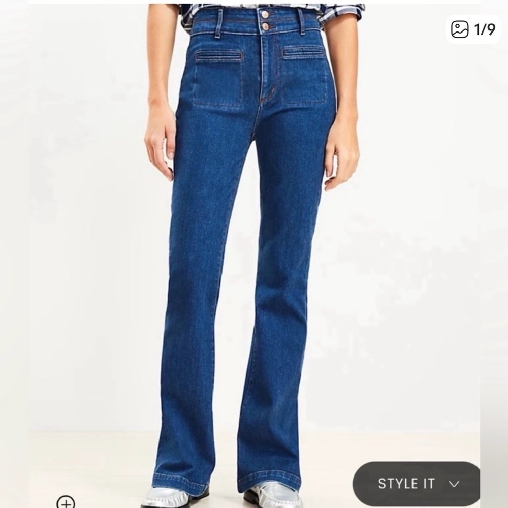 Loft Slim flare jeans with belt